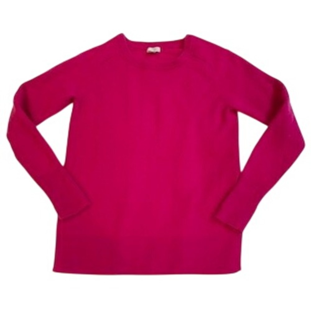 Halogen Cashmere Sweater Womens Small Magenta Pink Crew Neck Long Sleeve Knit
